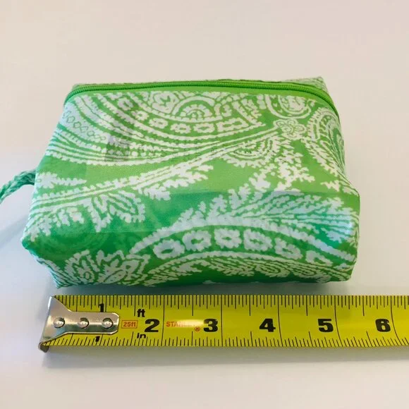 NWOT SACHI Insulated Foldable Market Tote Bag with Pouch Zip Green Paisley - Picture 13 of 16